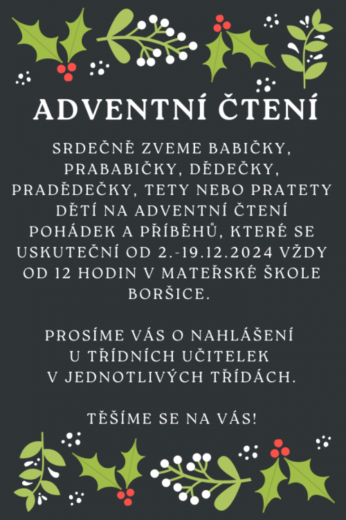 Adventní čtení s prarodiči